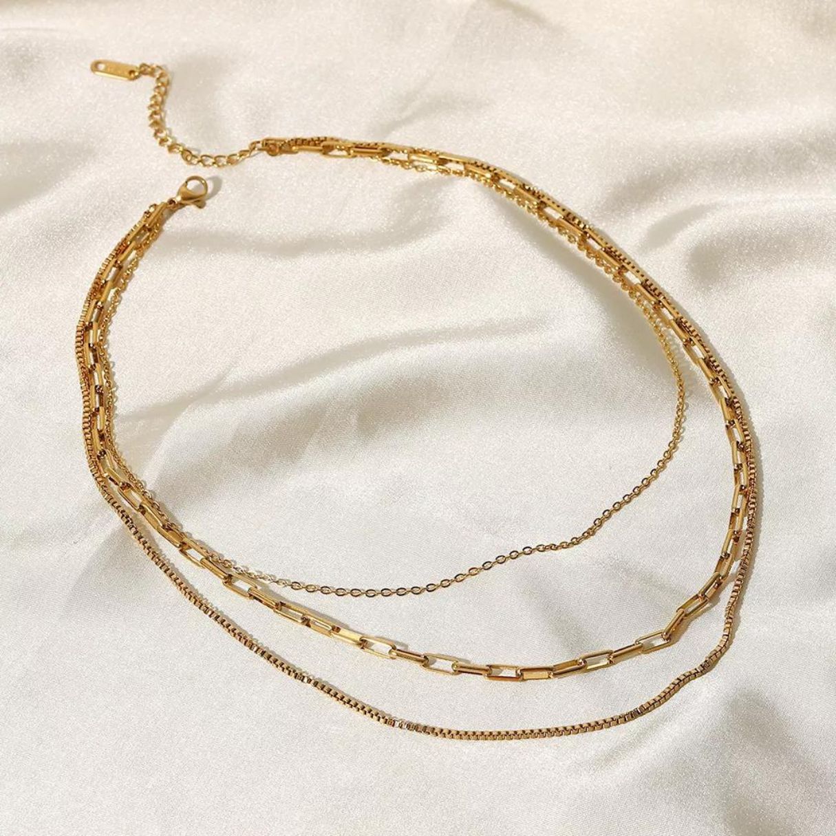 18K Gold-Plated & Silver-Tone Stainless Steel Layered Necklace