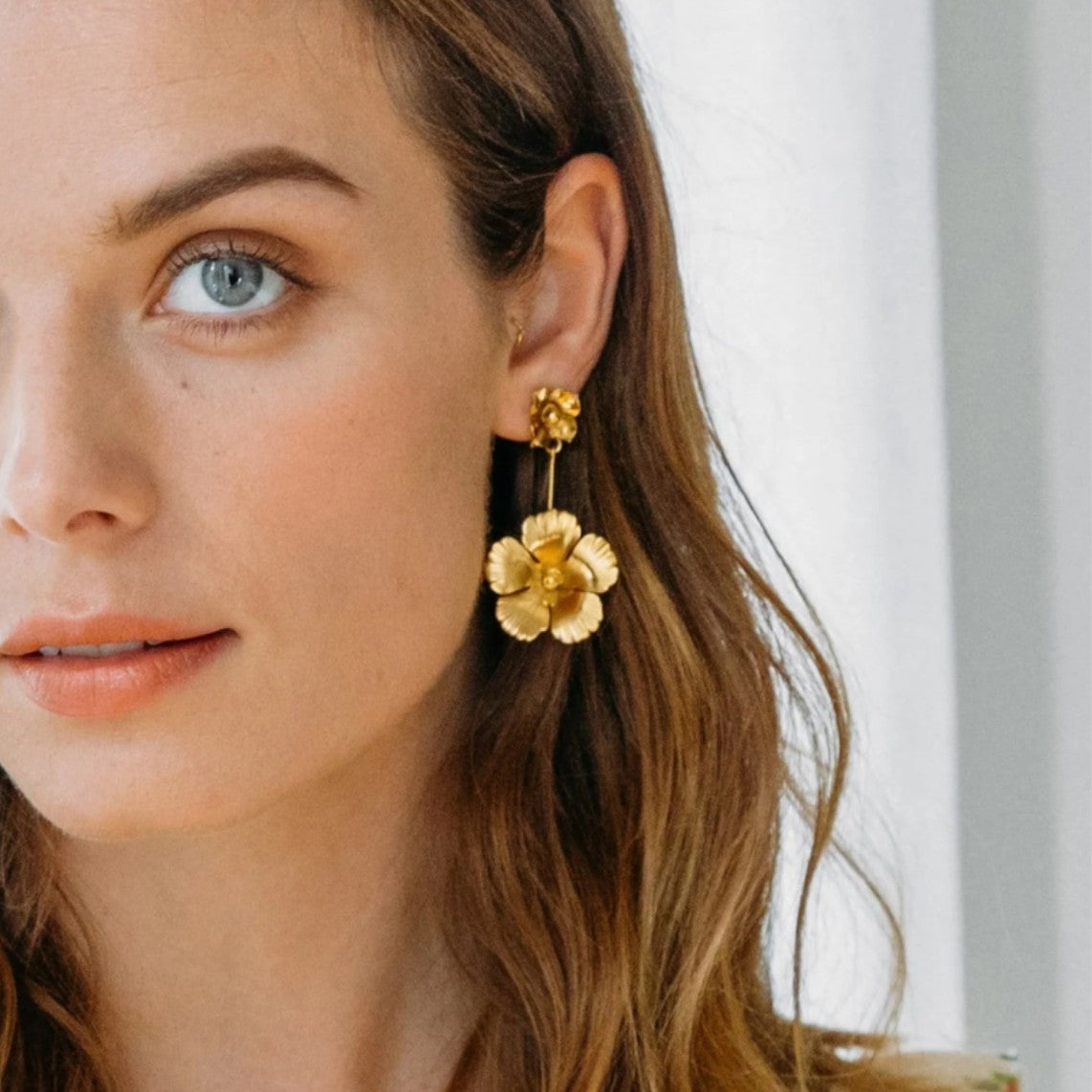 Dual Floral Earrings