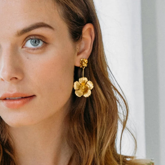 Dual Floral Earrings