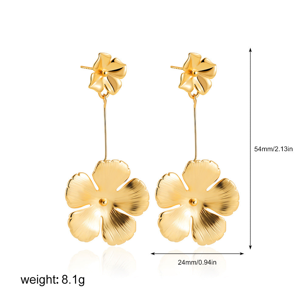 Dual Floral Earrings