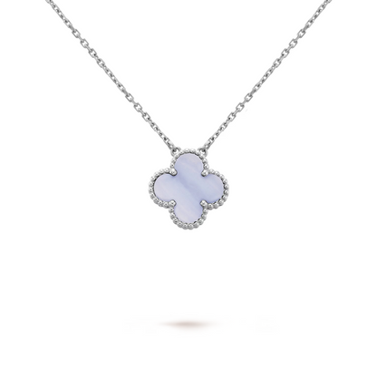 Clover Motif Pendant Necklace, Sterling Silver, 18K Gold Plated, 1 Large Motif - Symbol of Luck & Elegance