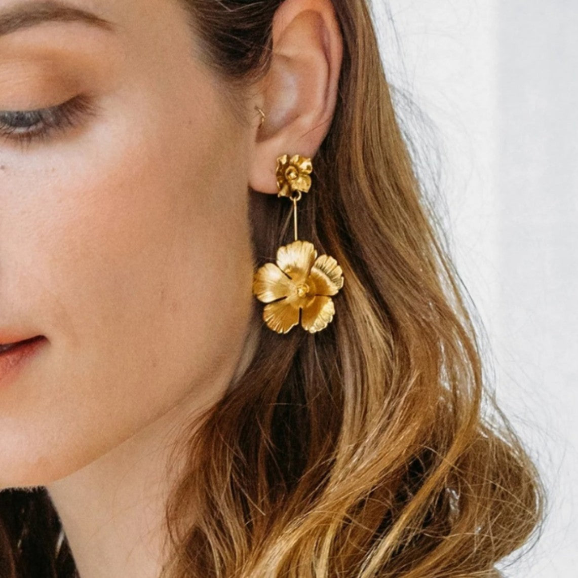 Dual Floral Earrings