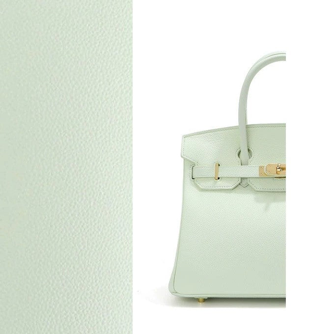 Elegant Togo Leather Top Handle Bag with Crossbody Shoulder Strap