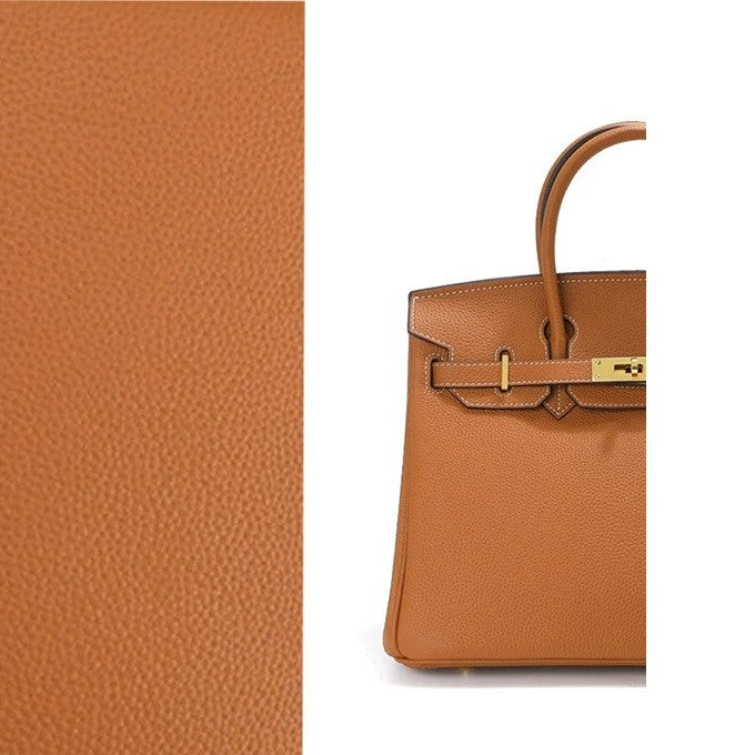 Elegant Togo Leather Top Handle Bag with Crossbody Shoulder Strap