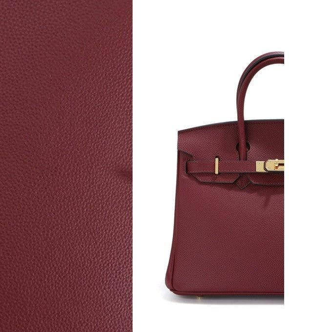 Elegant Togo Leather Top Handle Bag with Crossbody Shoulder Strap