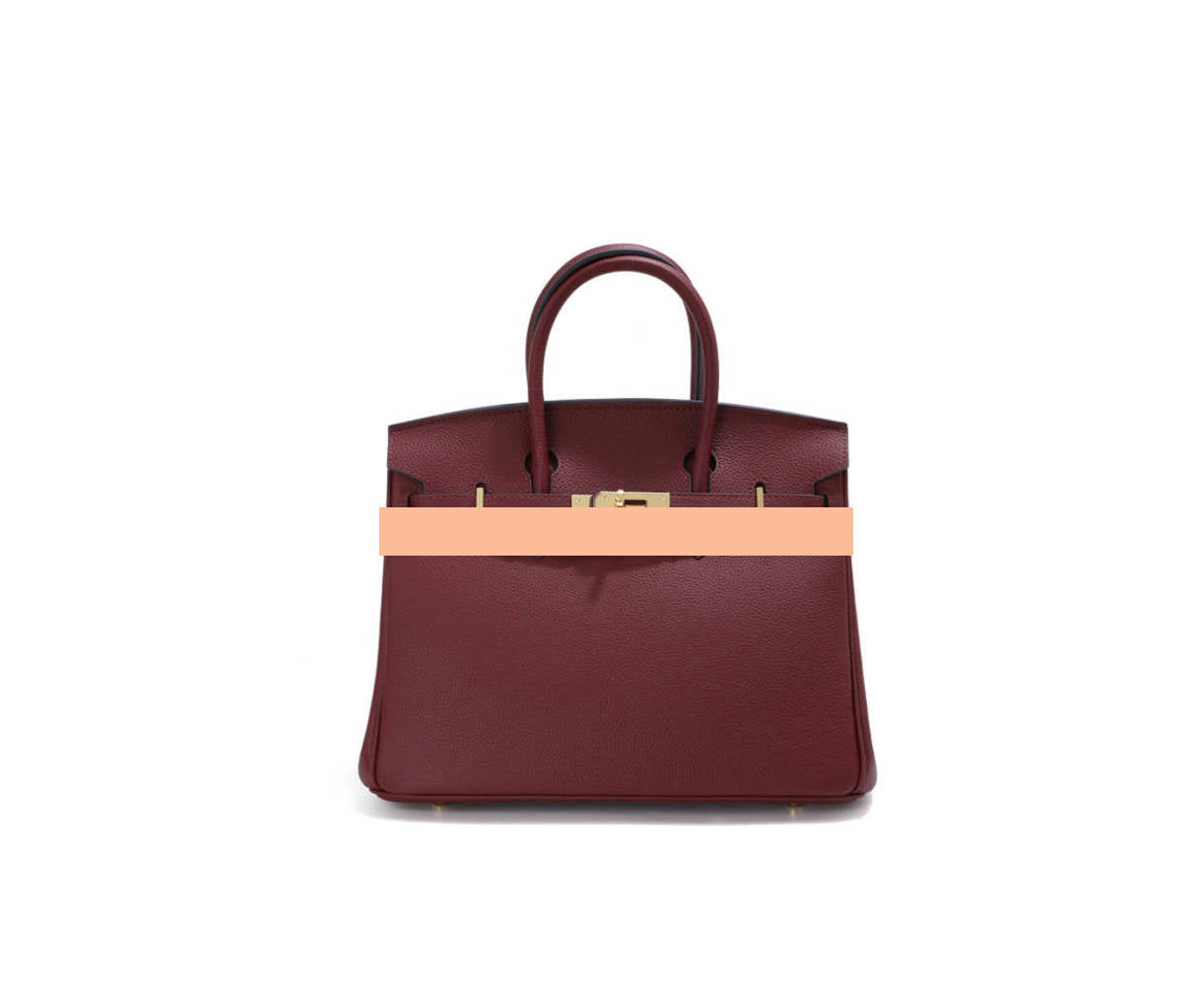 Elegant Togo Leather Top Handle Bag with Crossbody Shoulder Strap