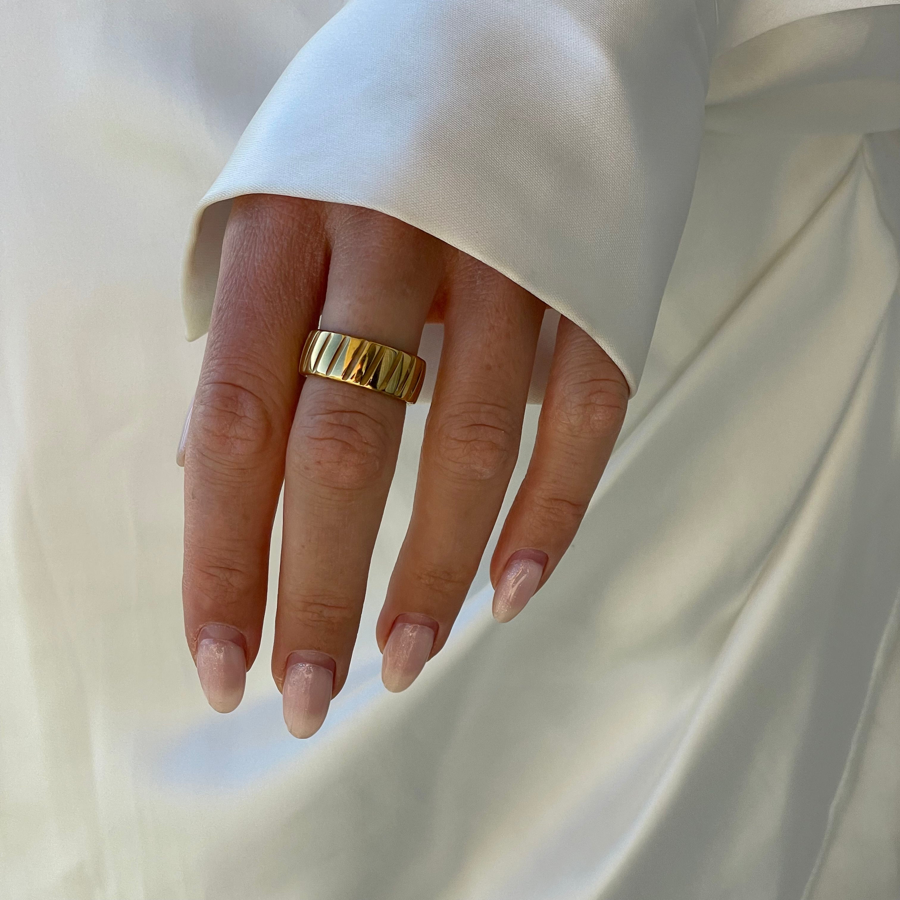 18K Gold-Plated Stainless Steel Bold Ring