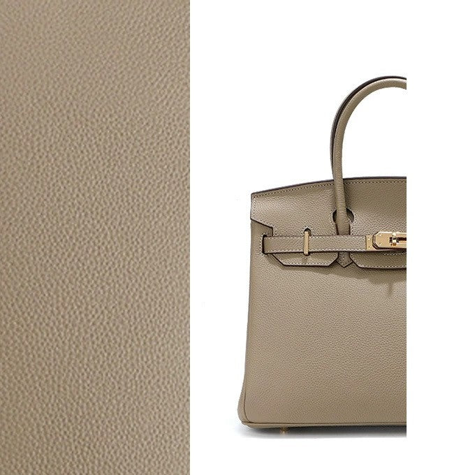 Elegant Togo Leather Top Handle Bag with Crossbody Shoulder Strap