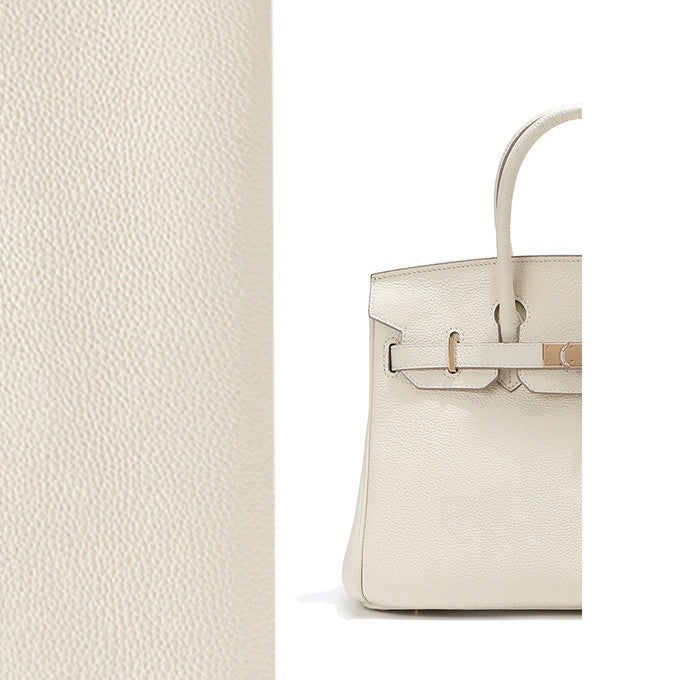 Elegant Togo Leather Top Handle Bag with Crossbody Shoulder Strap
