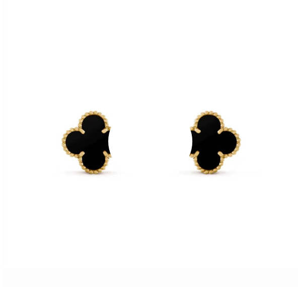 Clover Leaf Earrings, 18K Gold Plated - Symbol of Luck & Elegance
