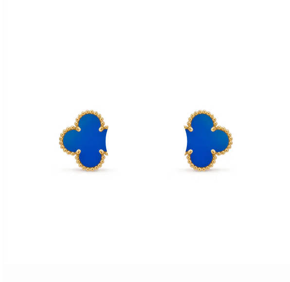 Clover Leaf Earrings, 18K Gold Plated - Symbol of Luck & Elegance