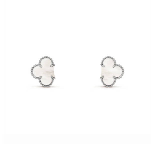 Clover Leaf Earrings, 18K Gold Plated - Symbol of Luck & Elegance