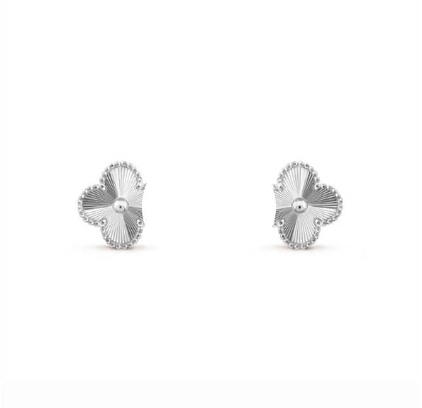 Clover Leaf Earrings, 18K Gold Plated - Symbol of Luck & Elegance
