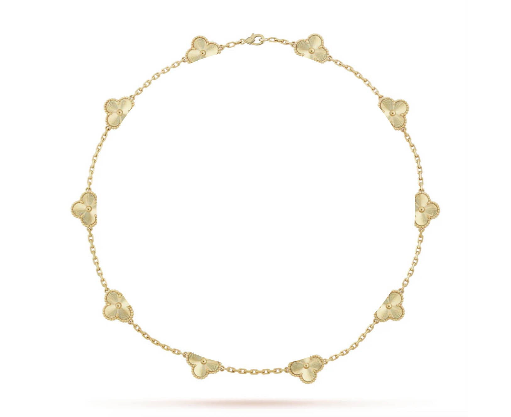 Clover Motif Necklace, 18K Gold Plated, 10 Motifs – Symbol of Luck & Elegance