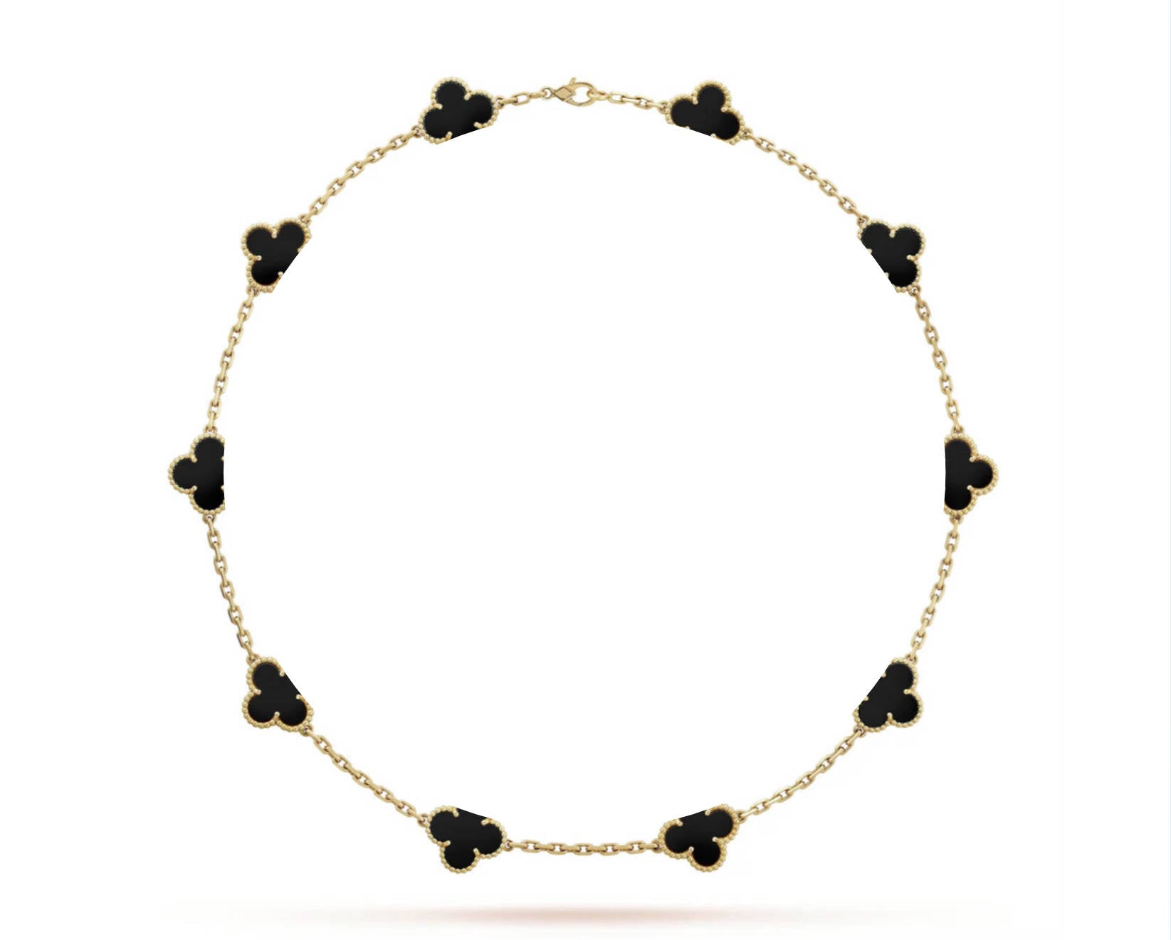 Clover Motif Necklace, 18K Gold Plated, 10 Motifs – Symbol of Luck & Elegance