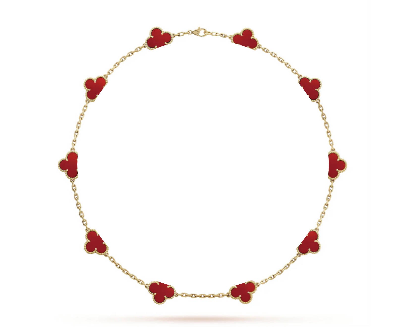 Clover Motif Necklace, 18K Gold Plated, 10 Motifs – Symbol of Luck & Elegance