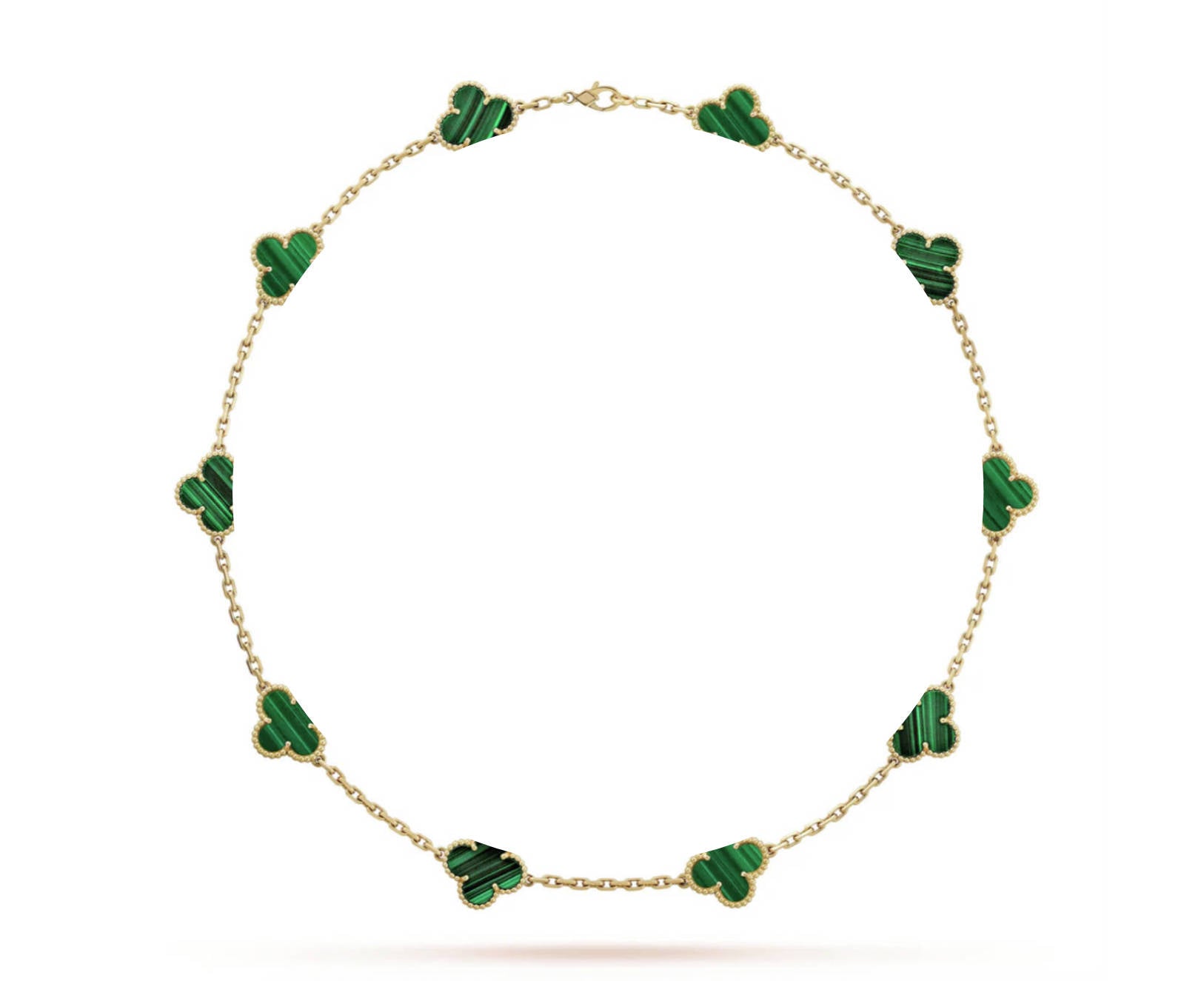 Clover Motif Necklace, 18K Gold Plated, 10 Motifs – Symbol of Luck & Elegance