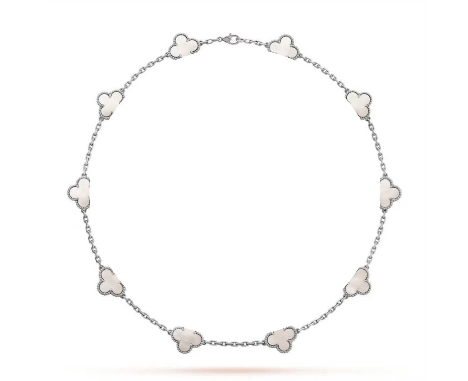 Clover Motif Necklace, 18K Gold Plated, 10 Motifs – Symbol of Luck & Elegance