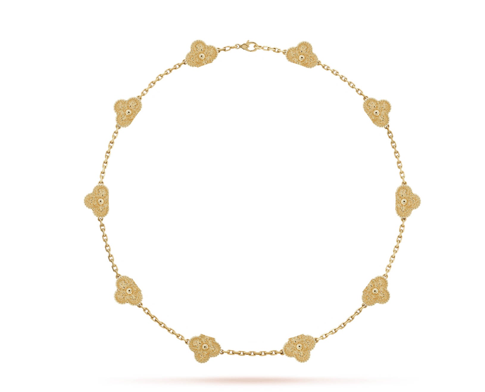 Clover Motif Necklace, 18K Gold Plated, 10 Motifs – Symbol of Luck & Elegance