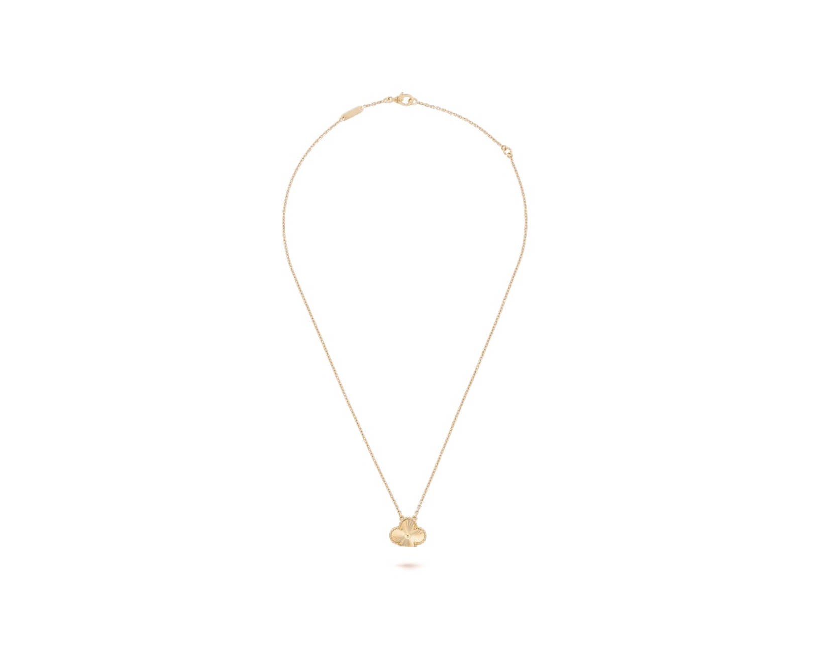 Clover Motif Pendant Necklace, 18K Gold Plated, 1 Motif - Symbol of Luck & Elegance