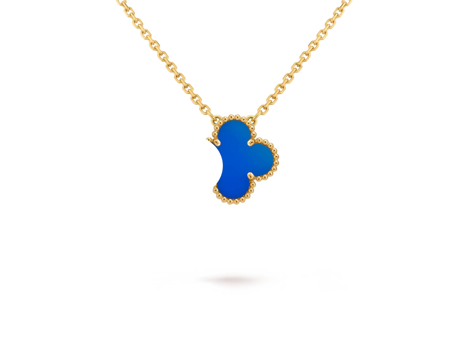 Clover Motif Pendant Necklace, 18K Gold Plated, 1 Motif - Symbol of Luck & Elegance