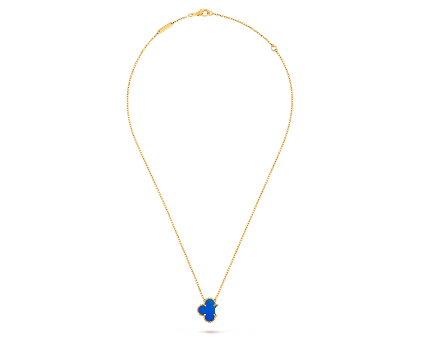 Clover Motif Pendant Necklace, 18K Gold Plated, 1 Motif - Symbol of Luck & Elegance