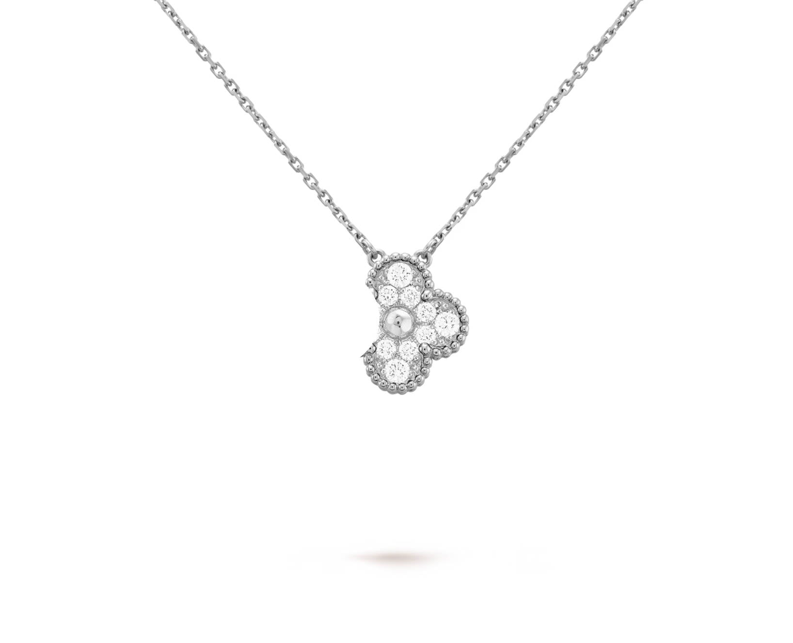 Clover Motif Pendant Necklace, 18K Gold Plated, 1 Motif - Symbol of Luck & Elegance