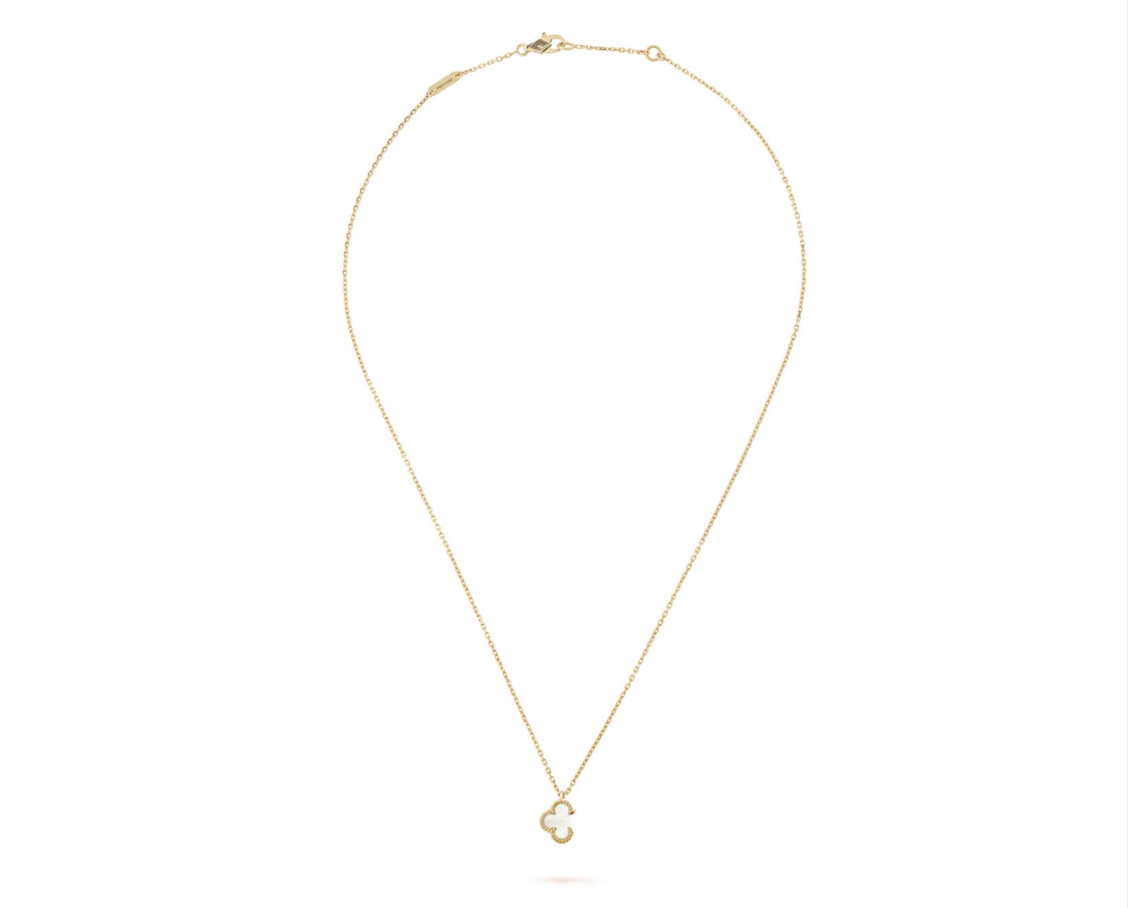 Clover Motif Pendant Necklace, 18K Gold Plated, 1 Motif - Symbol of Luck & Elegance