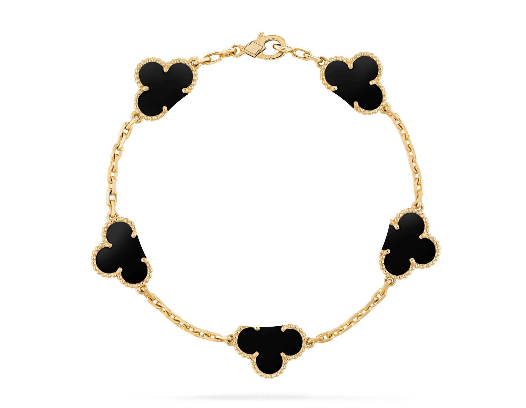 Clover Motif Bracelet, 18K Gold Plated - Symbol of Luck & Elegance