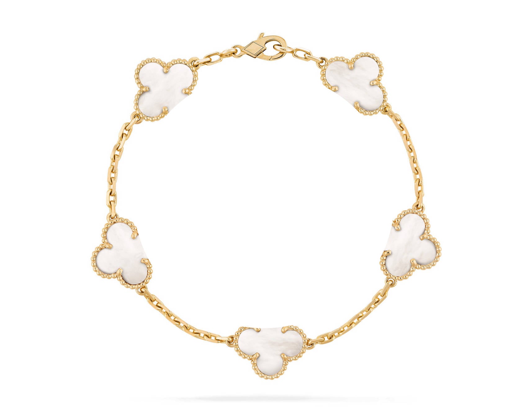 Clover Motif Bracelet, 18K Gold Plated - Symbol of Luck & Elegance
