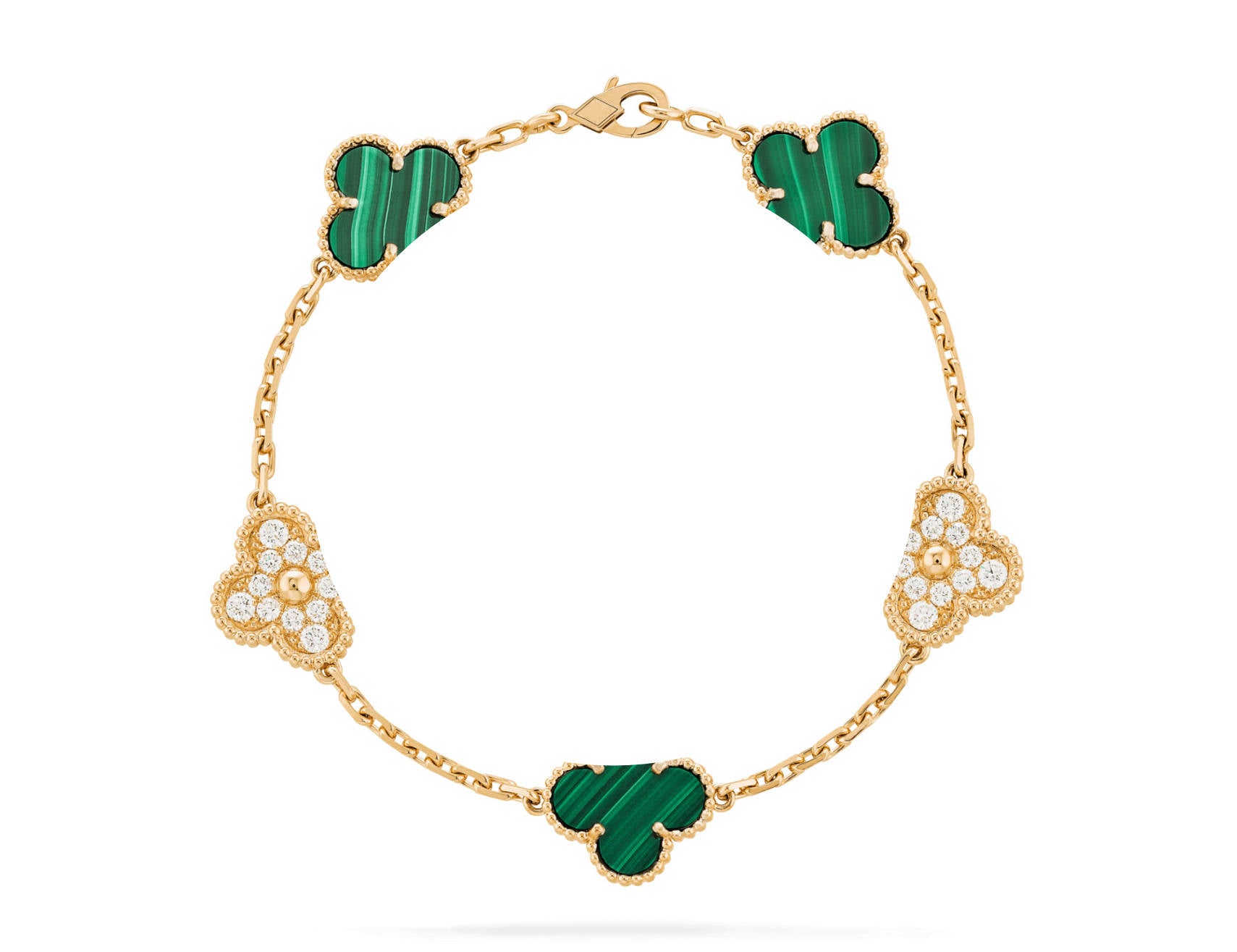 Clover Motif Bracelet, 18K Gold Plated - Symbol of Luck & Elegance