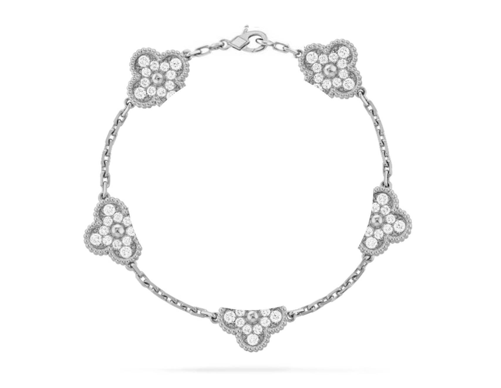 Clover Motif Bracelet, 18K Gold Plated - Symbol of Luck & Elegance