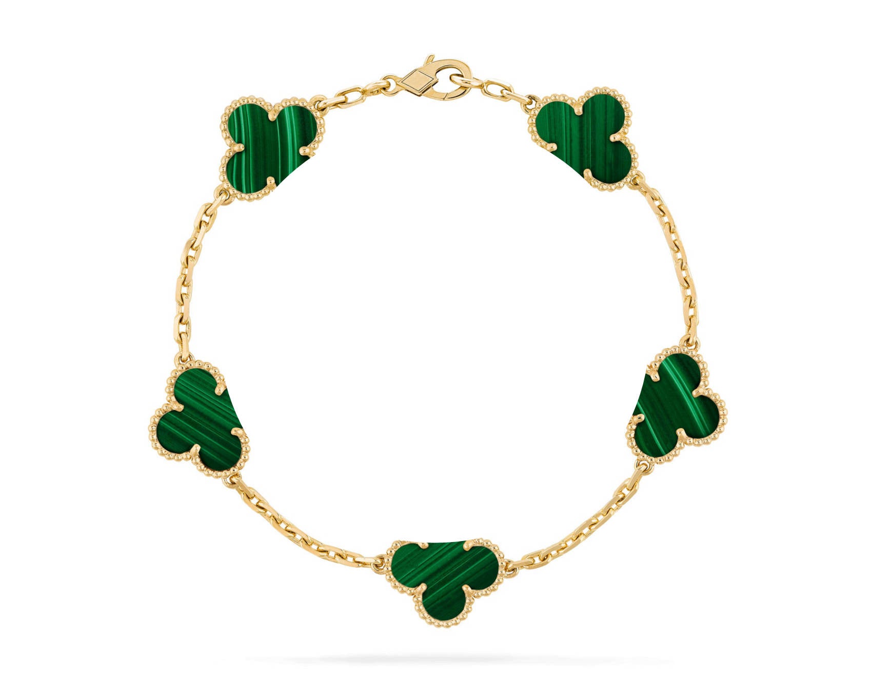 Clover Motif Bracelet, 18K Gold Plated - Symbol of Luck & Elegance