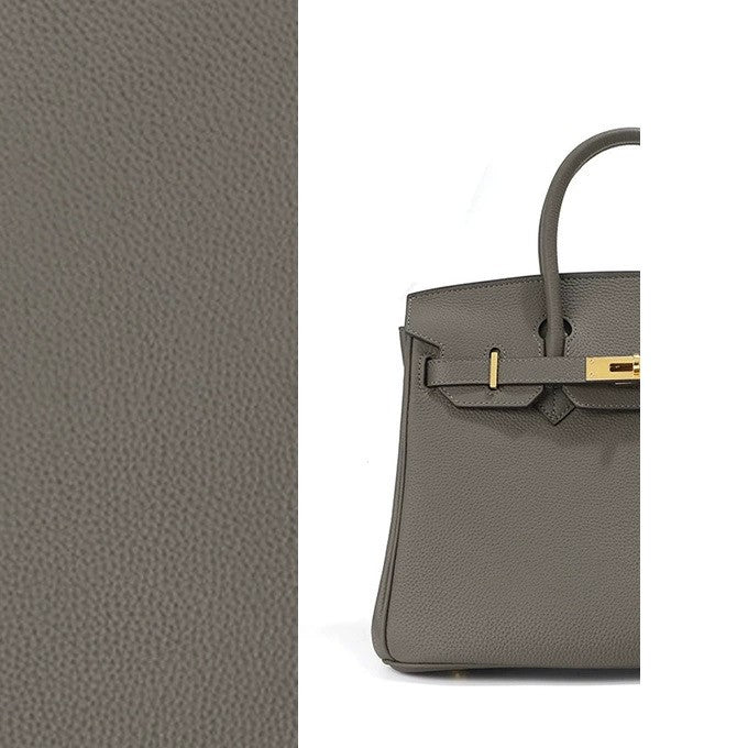 Elegant Togo Leather Top Handle Bag with Crossbody Shoulder Strap