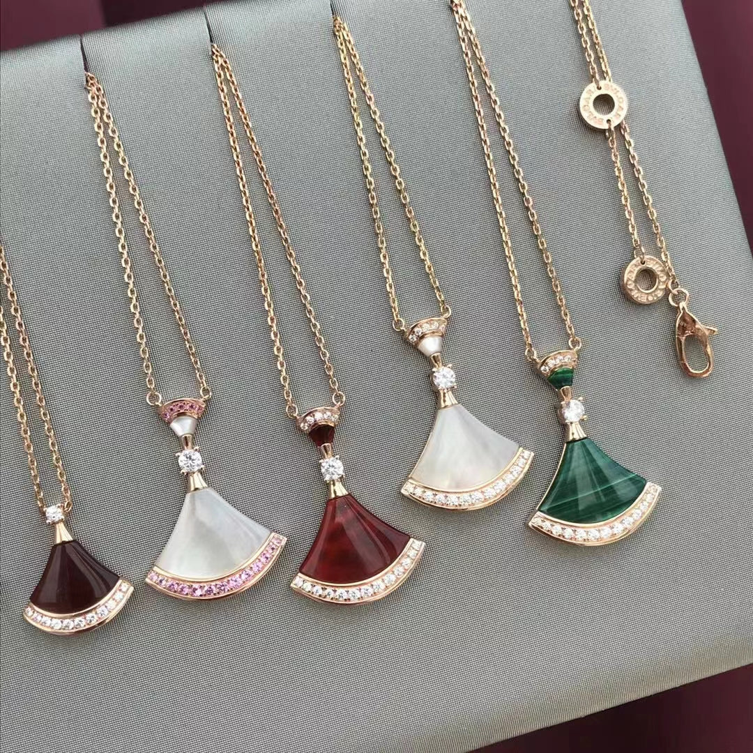 Chivo Boutique Divas'Dream Necklace,18k Rose Gold Plated,Cubic Zircon Paved