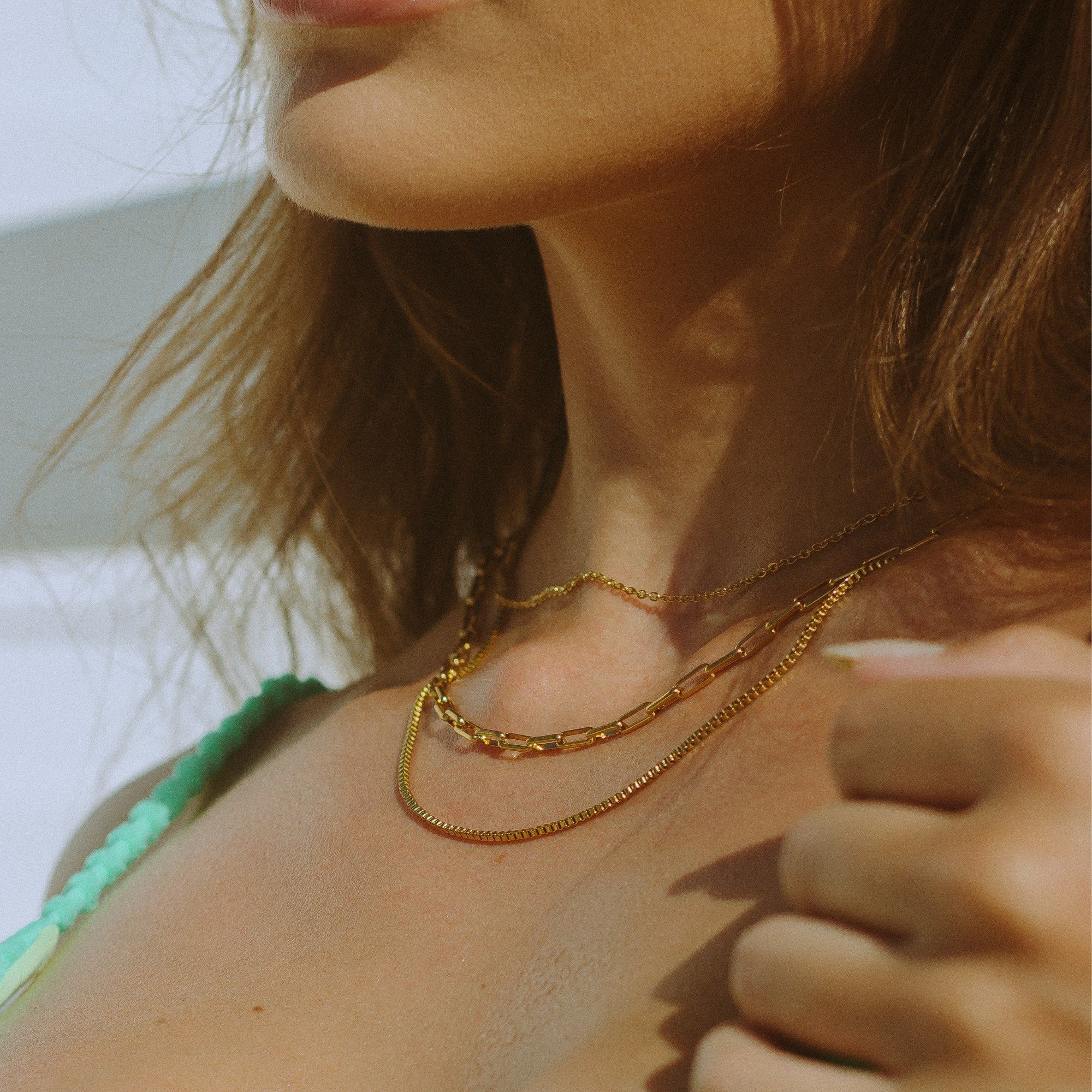 18K Gold-Plated & Silver-Tone Stainless Steel Layered Necklace