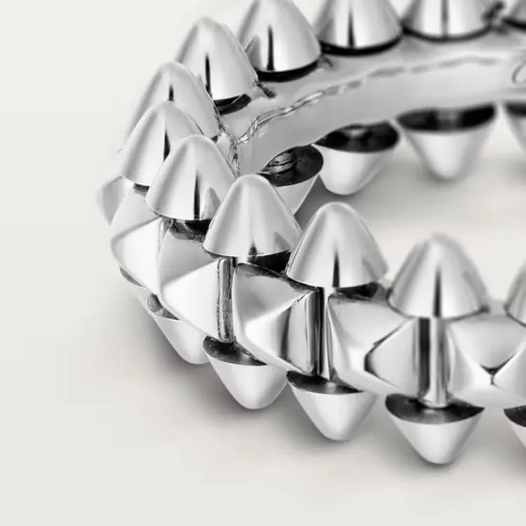 Clash Ring Small Model Pyramid Link White Gold