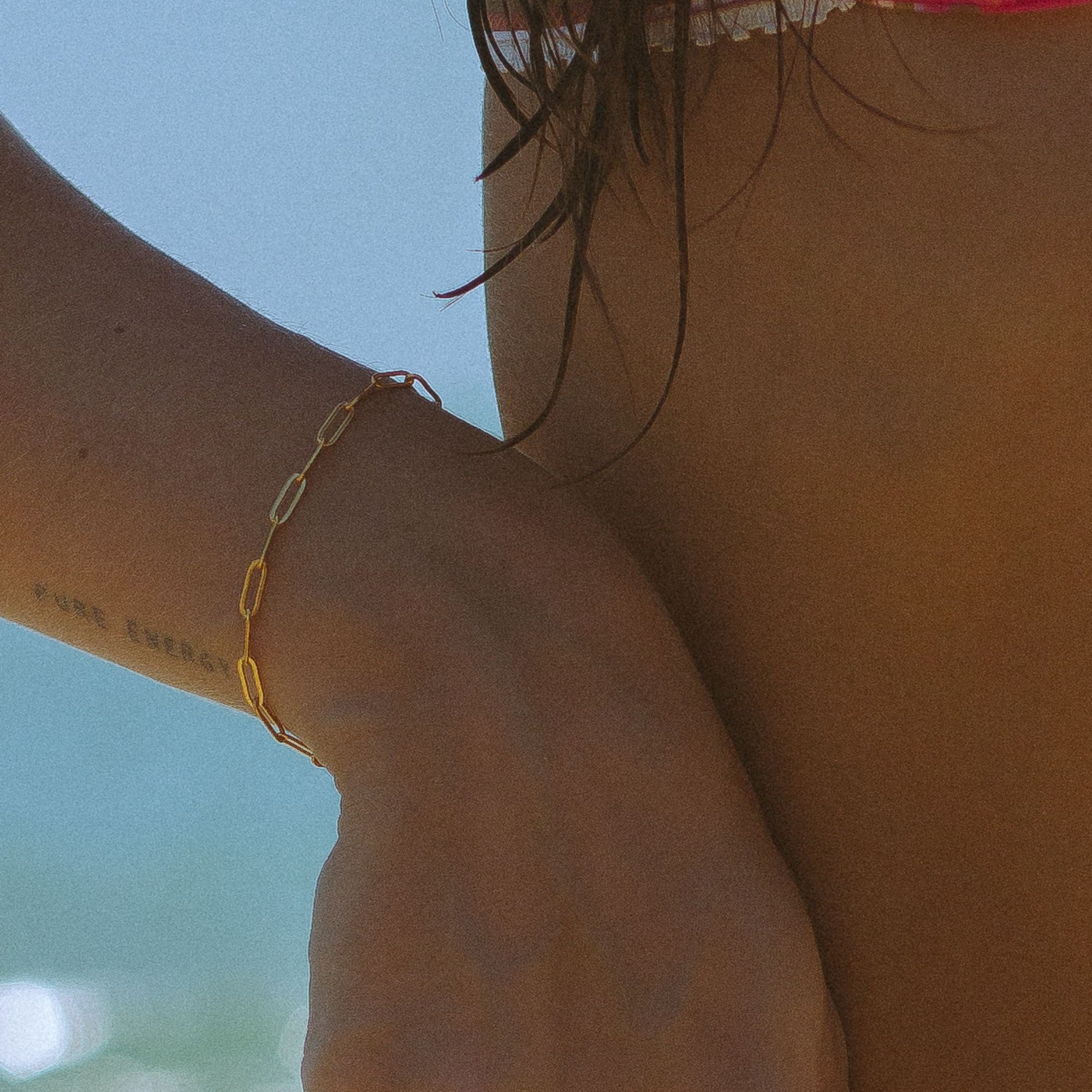 Gold & Silver-Tone Stainless Steel Paperclip Chain Bracelet