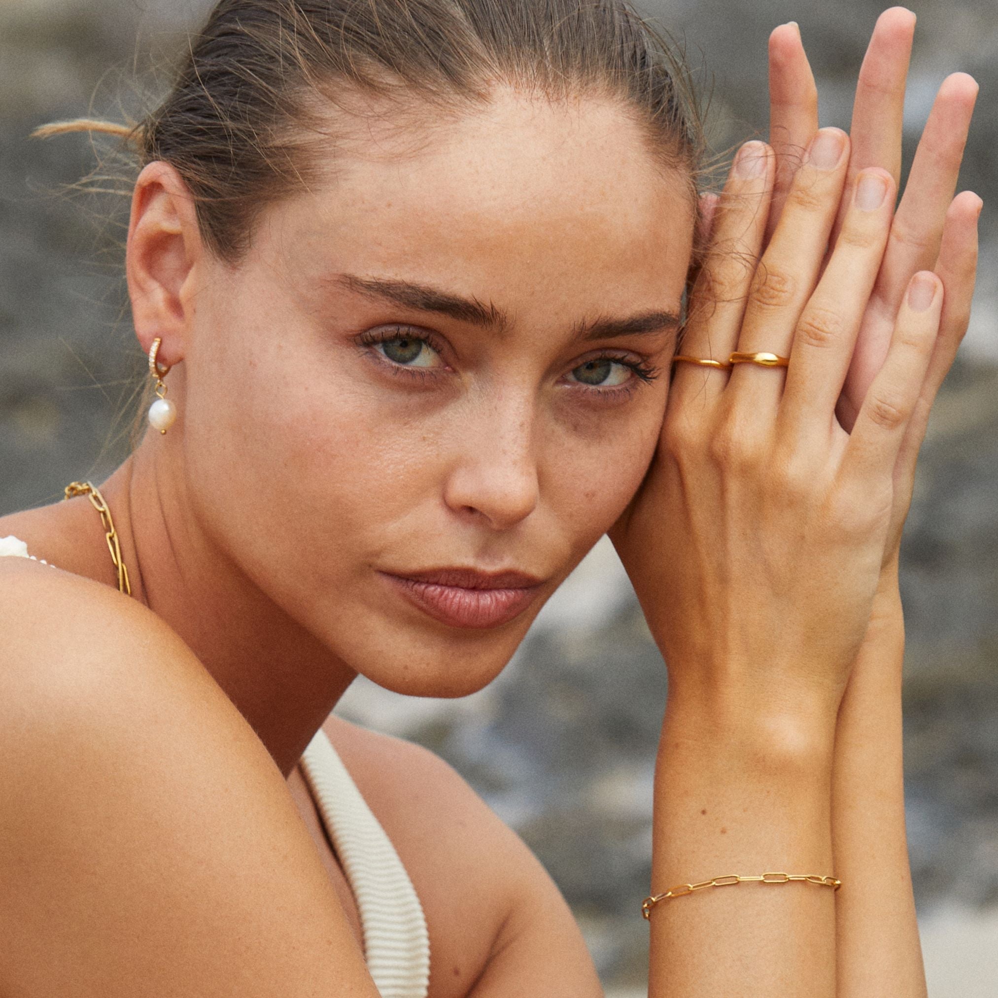 Gold & Silver-Tone Stainless Steel Paperclip Chain Bracelet