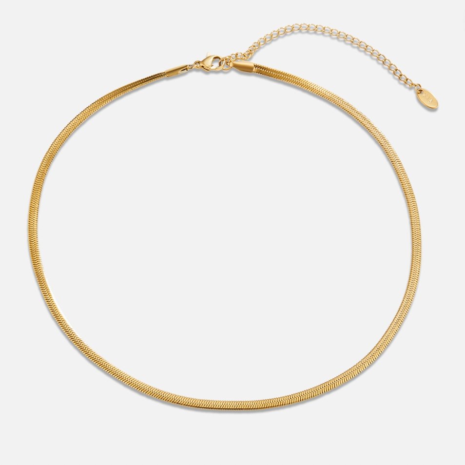 18K Gold-Plated Stainless Steel Snake Chain Necklace