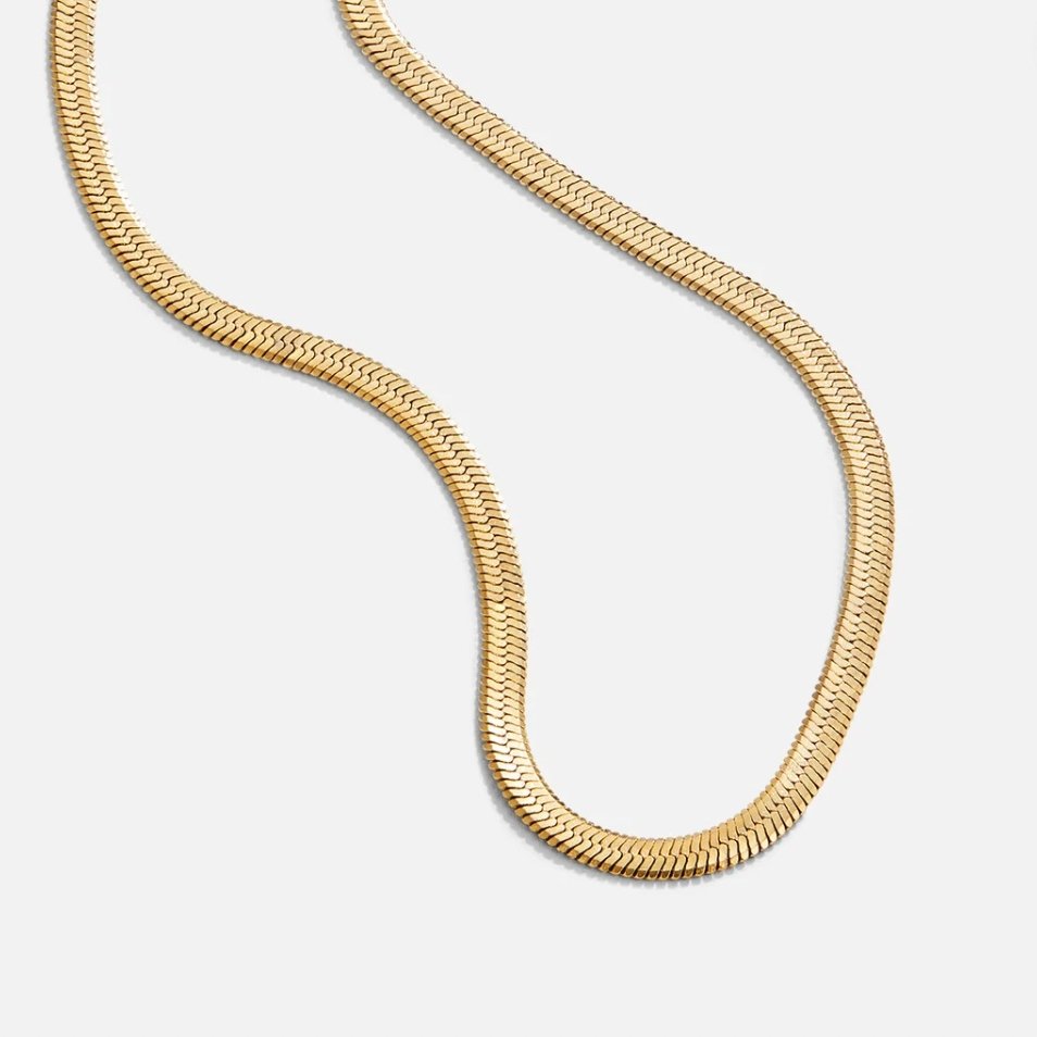 18K Gold-Plated Stainless Steel Snake Chain Necklace